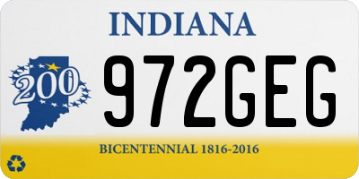 IN license plate 972GEG