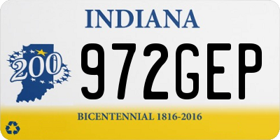 IN license plate 972GEP