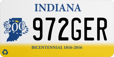 IN license plate 972GER