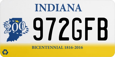 IN license plate 972GFB