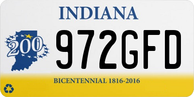 IN license plate 972GFD