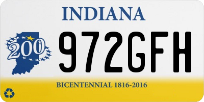 IN license plate 972GFH