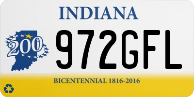 IN license plate 972GFL
