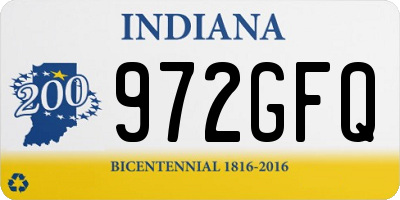 IN license plate 972GFQ