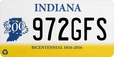 IN license plate 972GFS