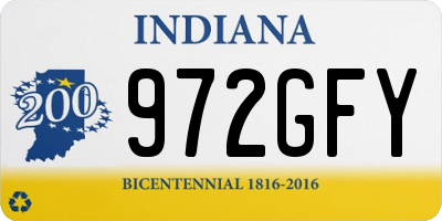IN license plate 972GFY