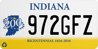 IN license plate 972GFZ