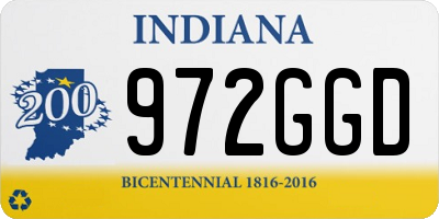 IN license plate 972GGD