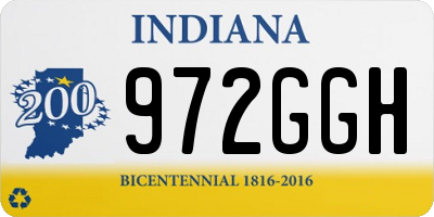 IN license plate 972GGH