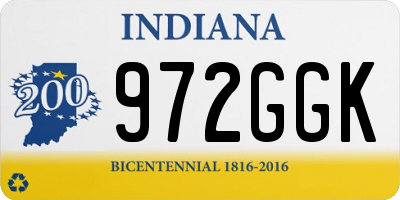 IN license plate 972GGK