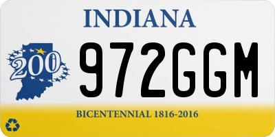 IN license plate 972GGM