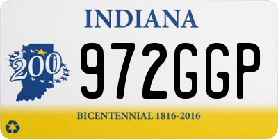 IN license plate 972GGP