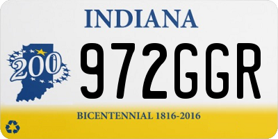 IN license plate 972GGR