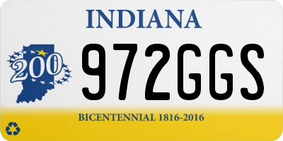 IN license plate 972GGS