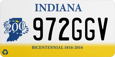 IN license plate 972GGV