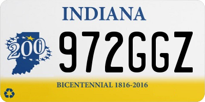 IN license plate 972GGZ