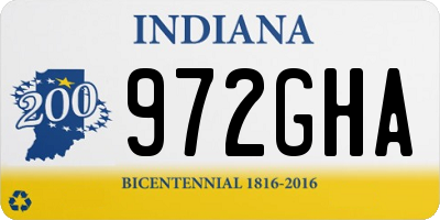 IN license plate 972GHA