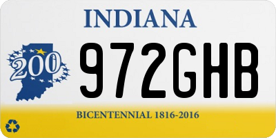 IN license plate 972GHB