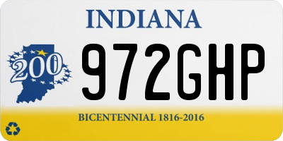 IN license plate 972GHP