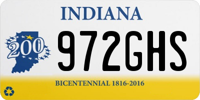 IN license plate 972GHS