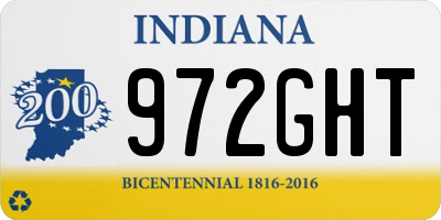IN license plate 972GHT
