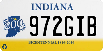 IN license plate 972GIB