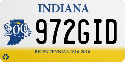 IN license plate 972GID