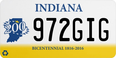 IN license plate 972GIG