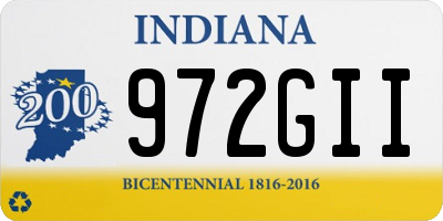 IN license plate 972GII