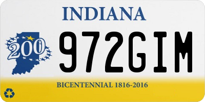 IN license plate 972GIM