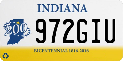 IN license plate 972GIU