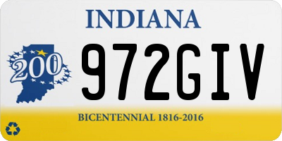 IN license plate 972GIV