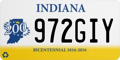 IN license plate 972GIY