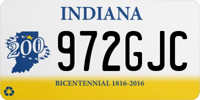 IN license plate 972GJC