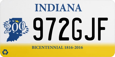 IN license plate 972GJF