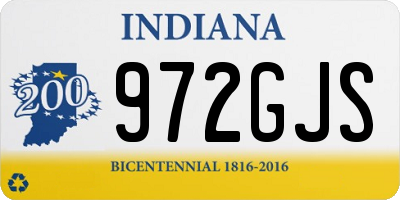 IN license plate 972GJS