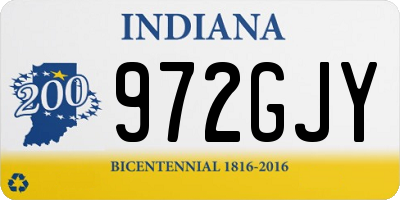 IN license plate 972GJY