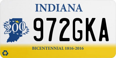 IN license plate 972GKA