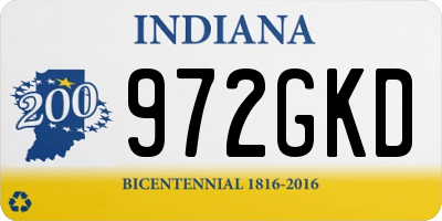 IN license plate 972GKD