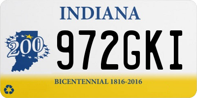 IN license plate 972GKI