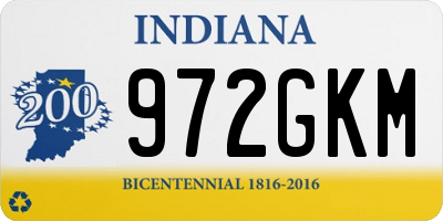 IN license plate 972GKM
