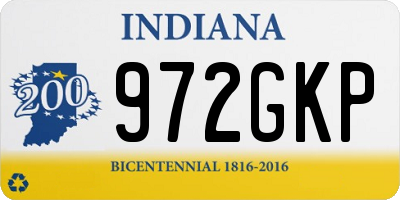 IN license plate 972GKP