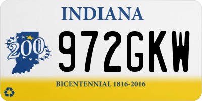 IN license plate 972GKW