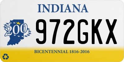 IN license plate 972GKX