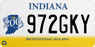 IN license plate 972GKY