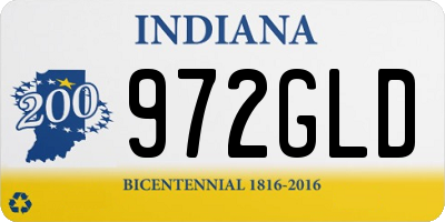 IN license plate 972GLD
