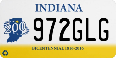 IN license plate 972GLG
