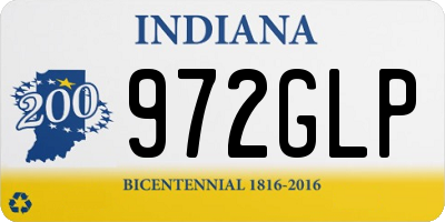 IN license plate 972GLP