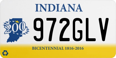 IN license plate 972GLV