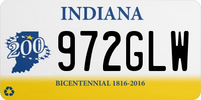 IN license plate 972GLW